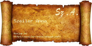 Szeiler Anna névjegykártya